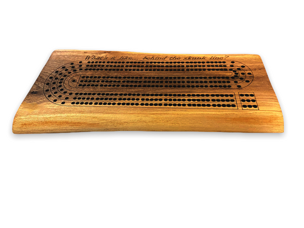 Engraved Black Walnut Cribbage Board