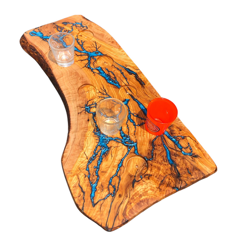 Olive Wood Fractal Charcuterie Boards