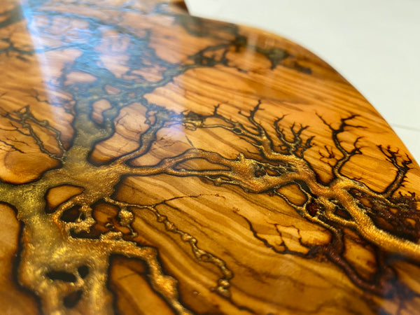 Olive Wood Fractal Charcuterie Boards