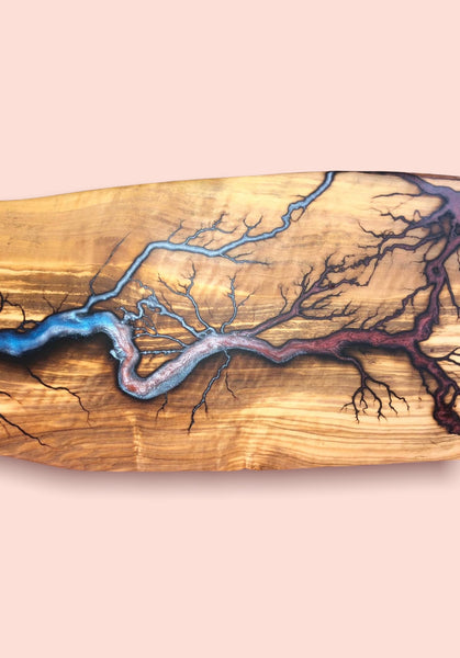 Olive Wood Fractal Charcuterie Boards