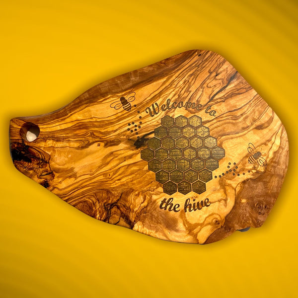 Golden Honeycomb Olivewood Charcuterie Board